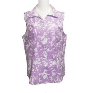Christopher & Banks Floral Sleeveless Blouse M NWT